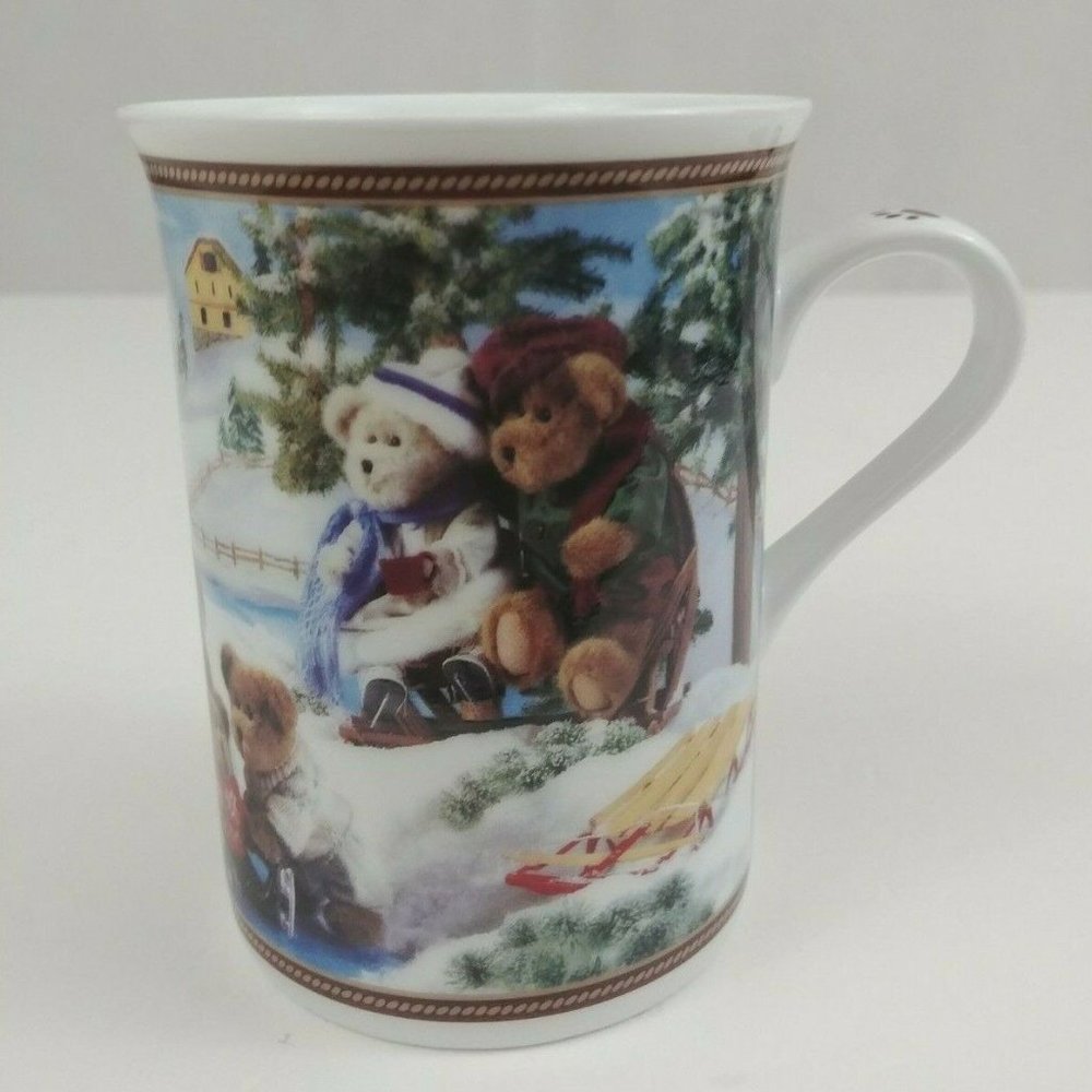 Boyds Bear Collector Mugs Skatin' Pond Danbury Mint Coffee Cup